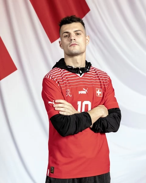 Maillot de Foot Coupe du monde 2022 Suisse Xhaka 10 Tenue Domicile